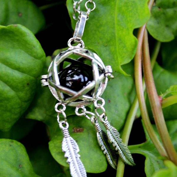 Obsidian Dream Catcher Necklace