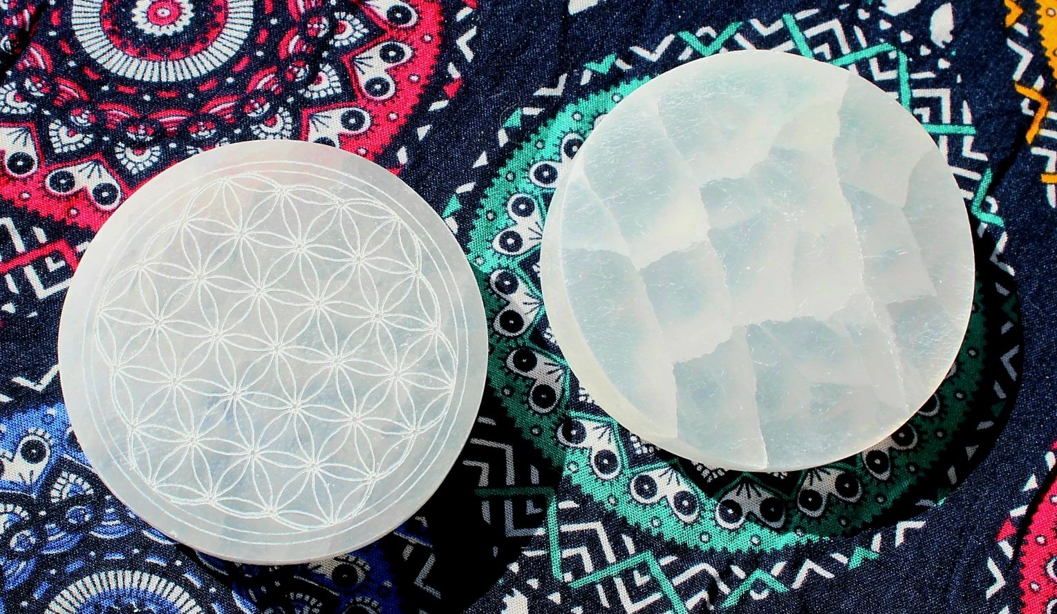 Selenite Flower of life Charging Plate - Image 2