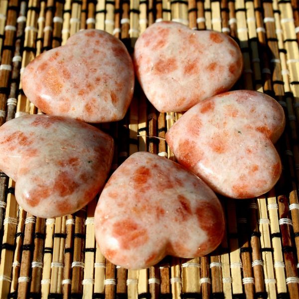 Natural Sunstone Heart