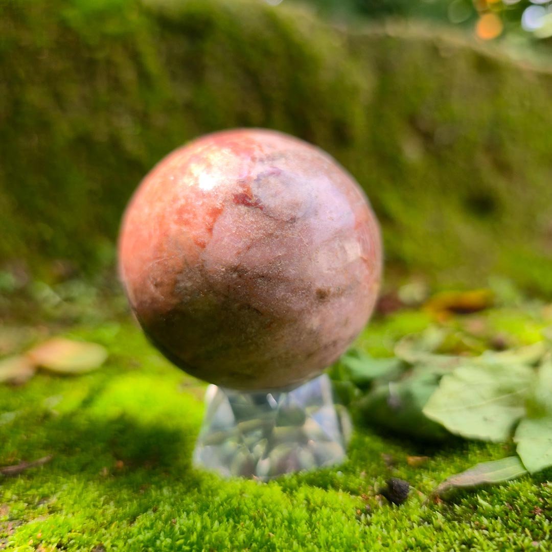 Strawberry Obsidian Sphere