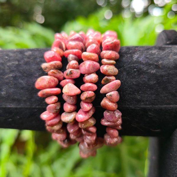Rhodonite Chip Bracelet