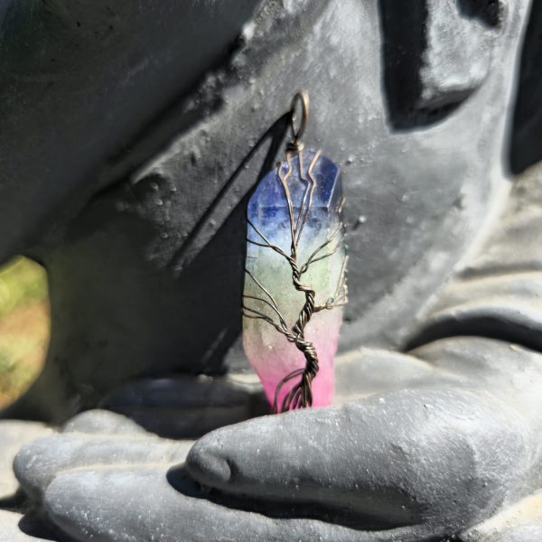 Aura Coated Quartz Pendant
