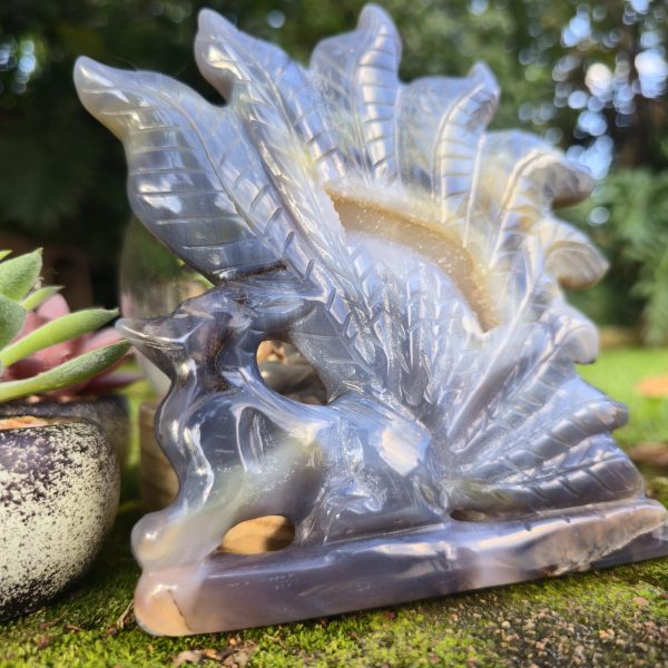 Agate Druzy 9 Tail Fox